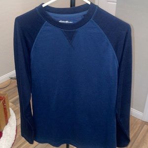 Eddie Bauer navy blue size medium baseball long sleeve tee